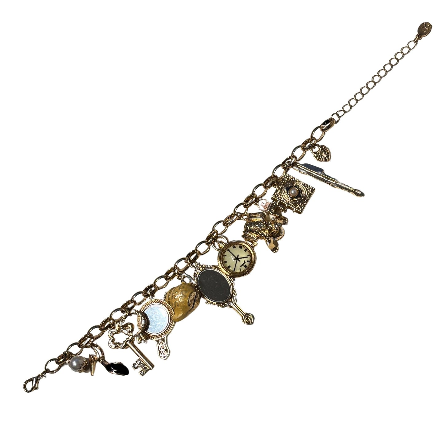 Mirror Mirror Fantasy Gold Charm Bracelet | Fairytale Jewelry