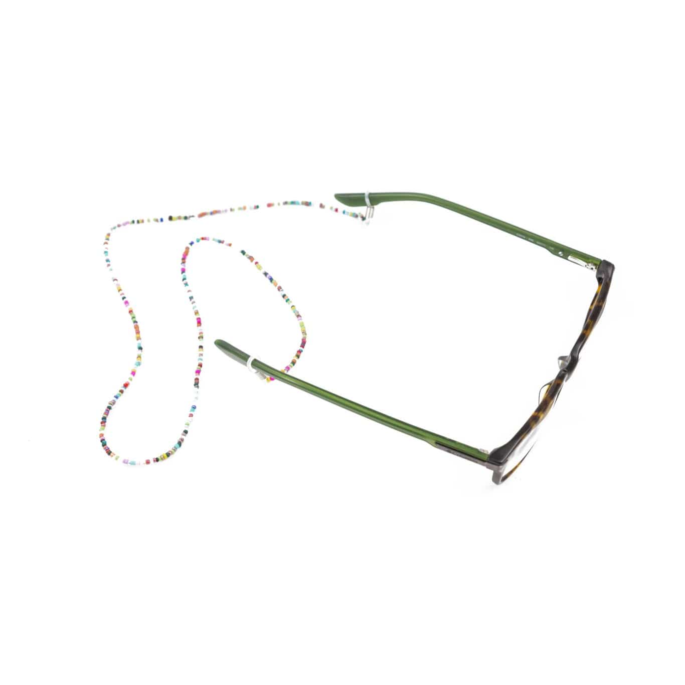 Multi-Colored Seed Bead Eyeglass Chain