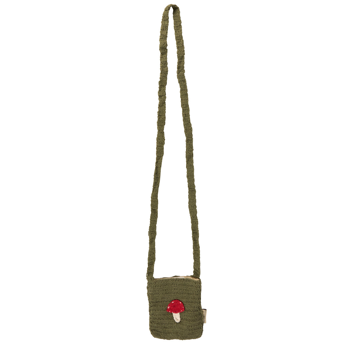 Mushroom Crossbody Bag | Cotton Shoulder Sling Handbag | 6.5" x 8"
