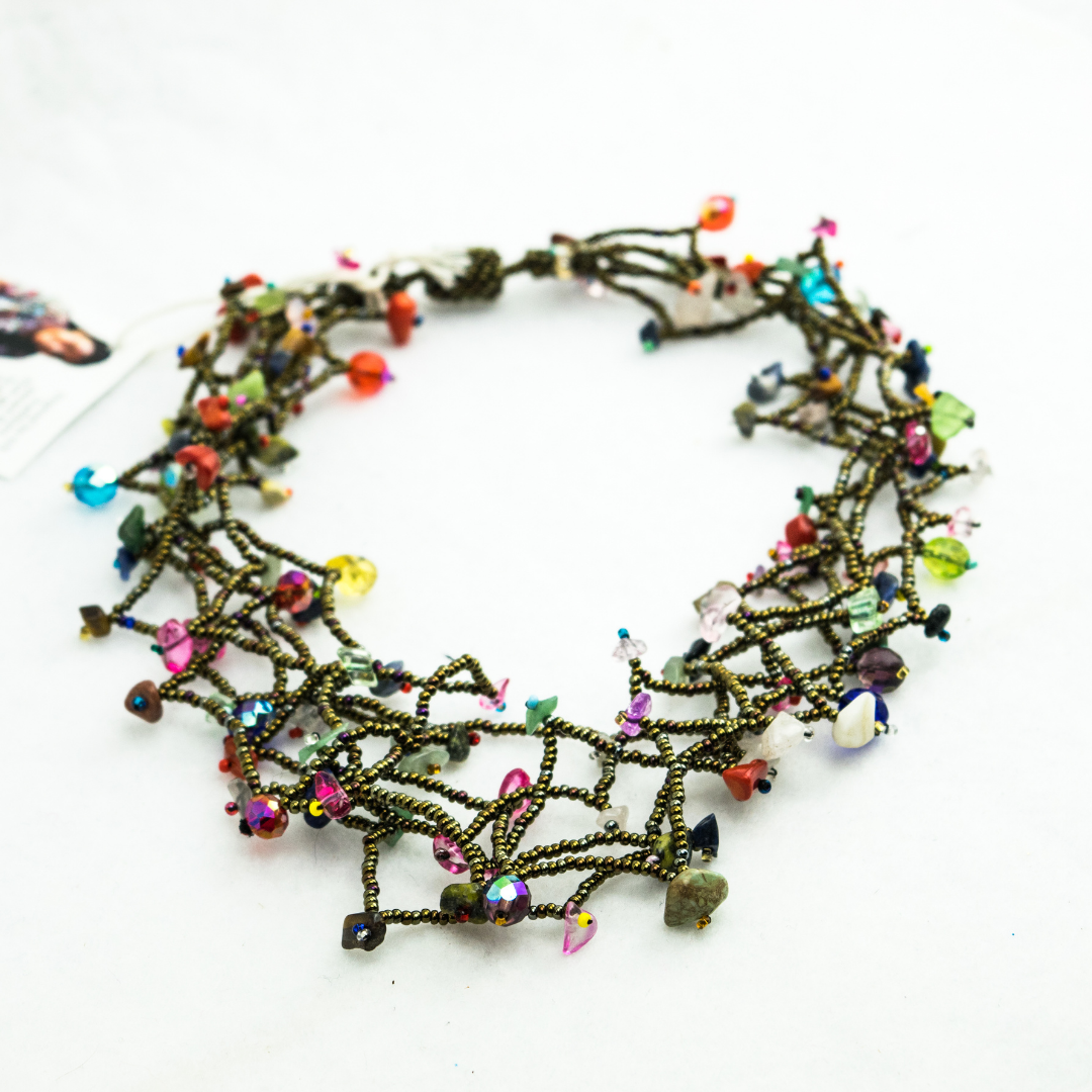 Luzy Beaded Necklace with Magnetic Closure - Guatemala