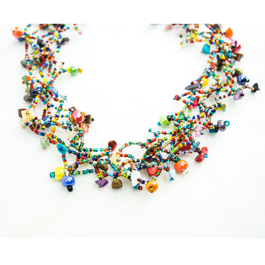 Luzy Beaded Necklace with Magnetic Closure - Guatemala