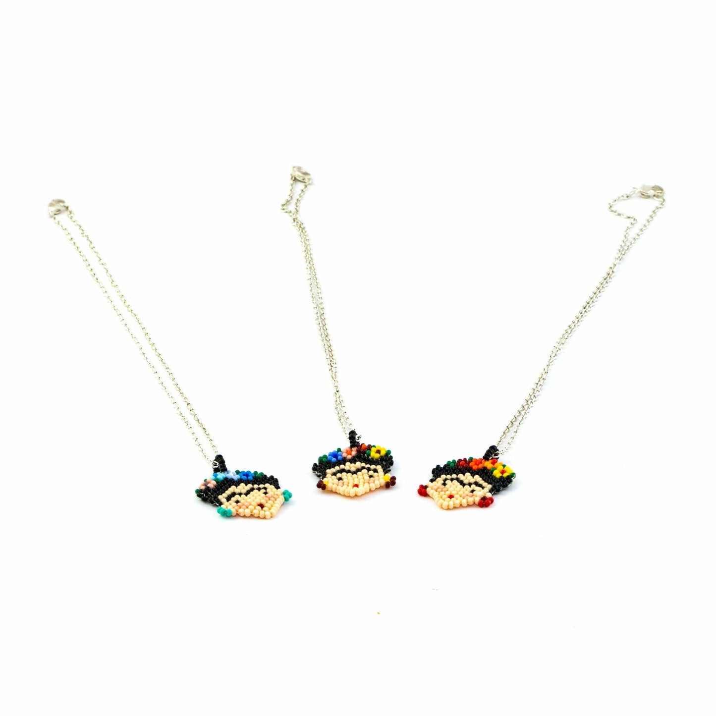 Frida Kahlo Seed Bead Necklace - Mexico