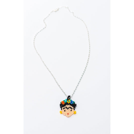 Frida Kahlo Seed Bead Necklace - Mexico