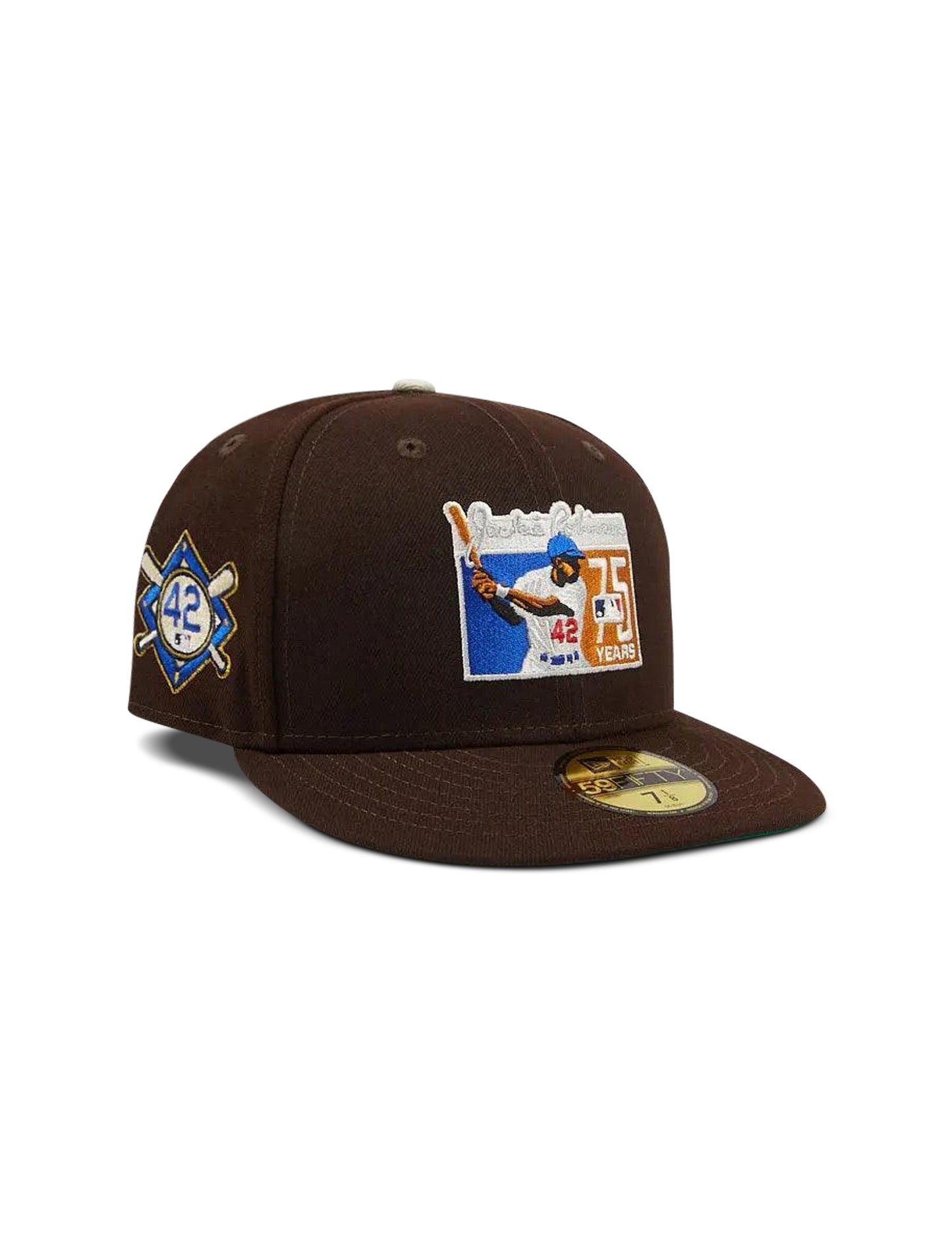 New Era 5950 LA Dodgers Jackie Robinson 75 Years Hat - Brown