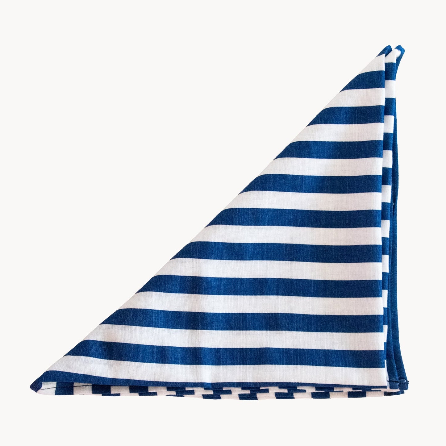 Blue Striped Lemon Embroided Napkins - Set of 2