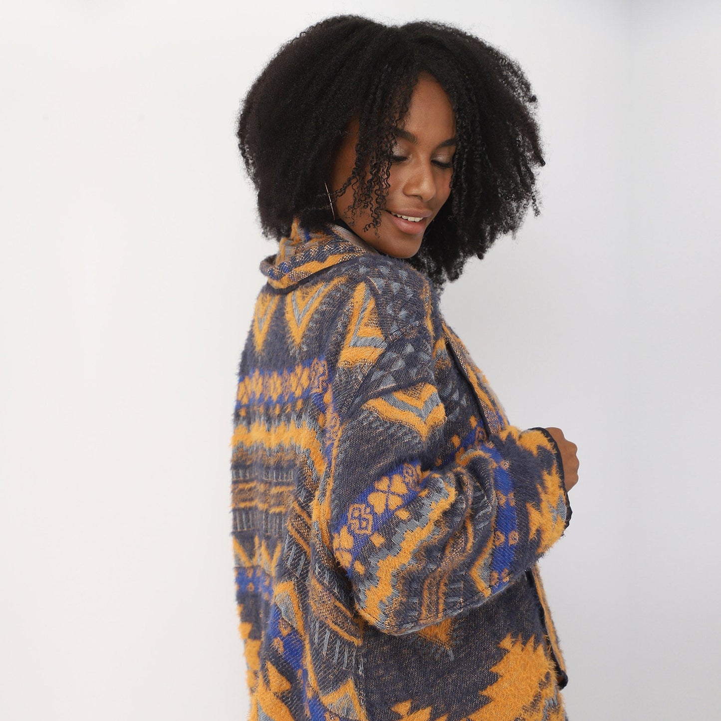 Santo Kimono - Navy Mustard