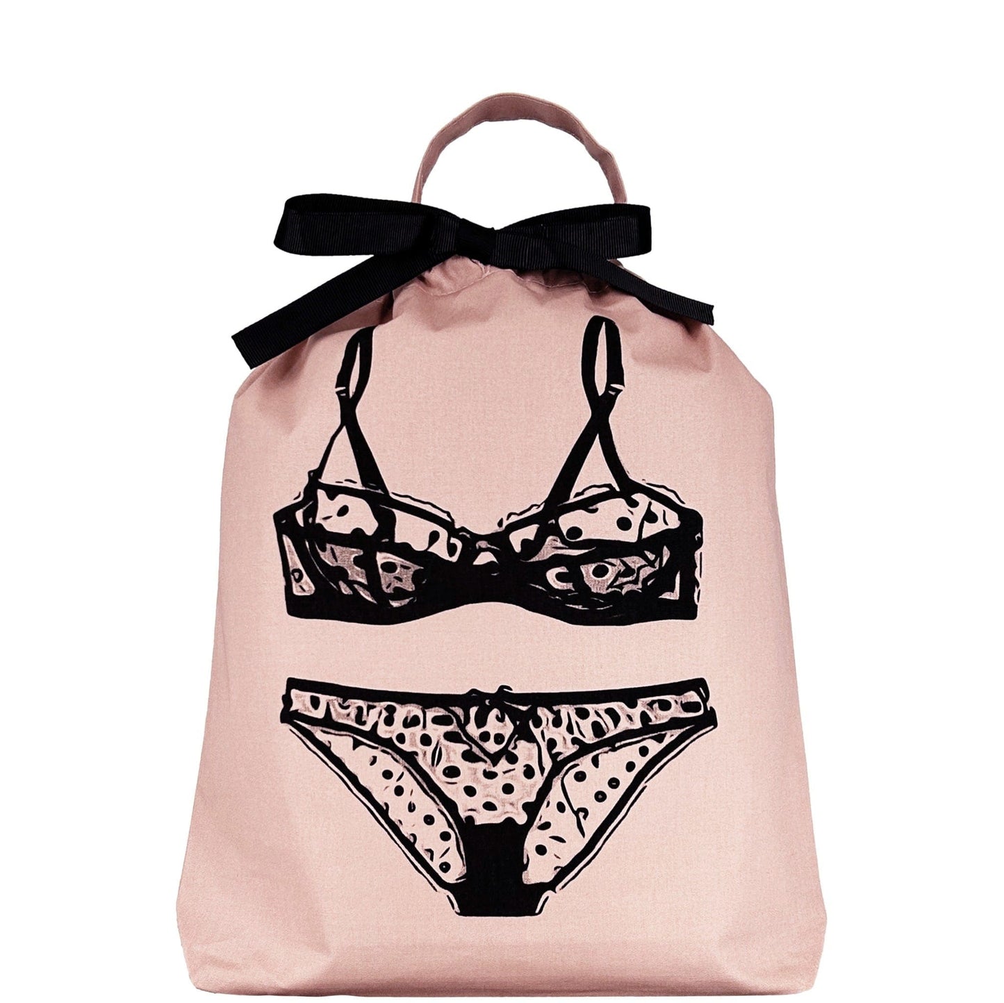 Polkadot Lingerie Travel Bag, Pink/Blush - Osadia Concept Store