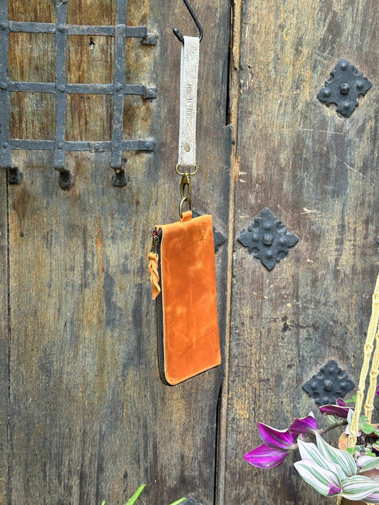 Clutch Bag - Tan and Hair Strap