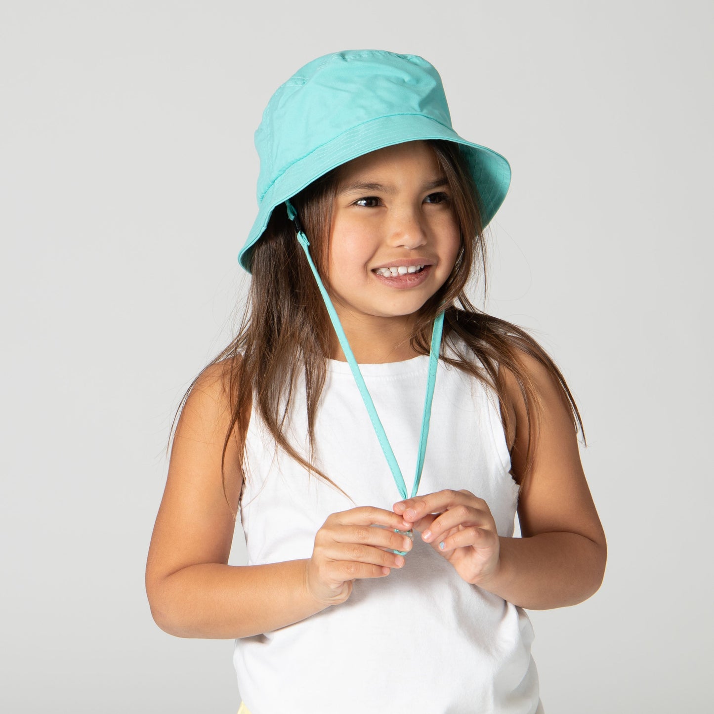 Kid's Colorful Bucket Hat With Adjustable Chin Strap and Tear Away Clip