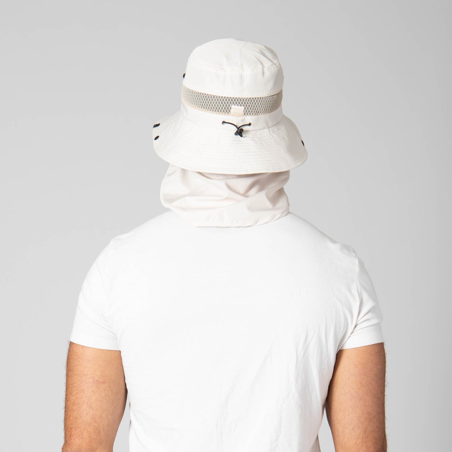 Outdoor Boonie Hat with Neck Flap and Adjustable Chin Cord