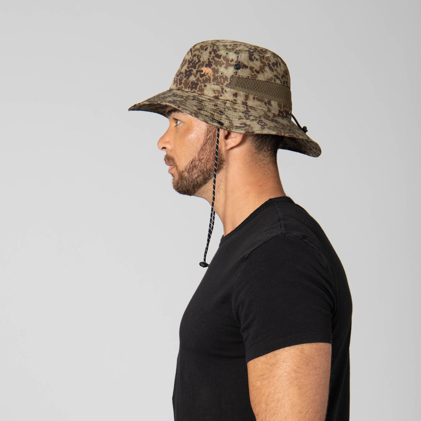 Outdoor Boonie Hat with Neck Flap and Adjustable Chin Cord