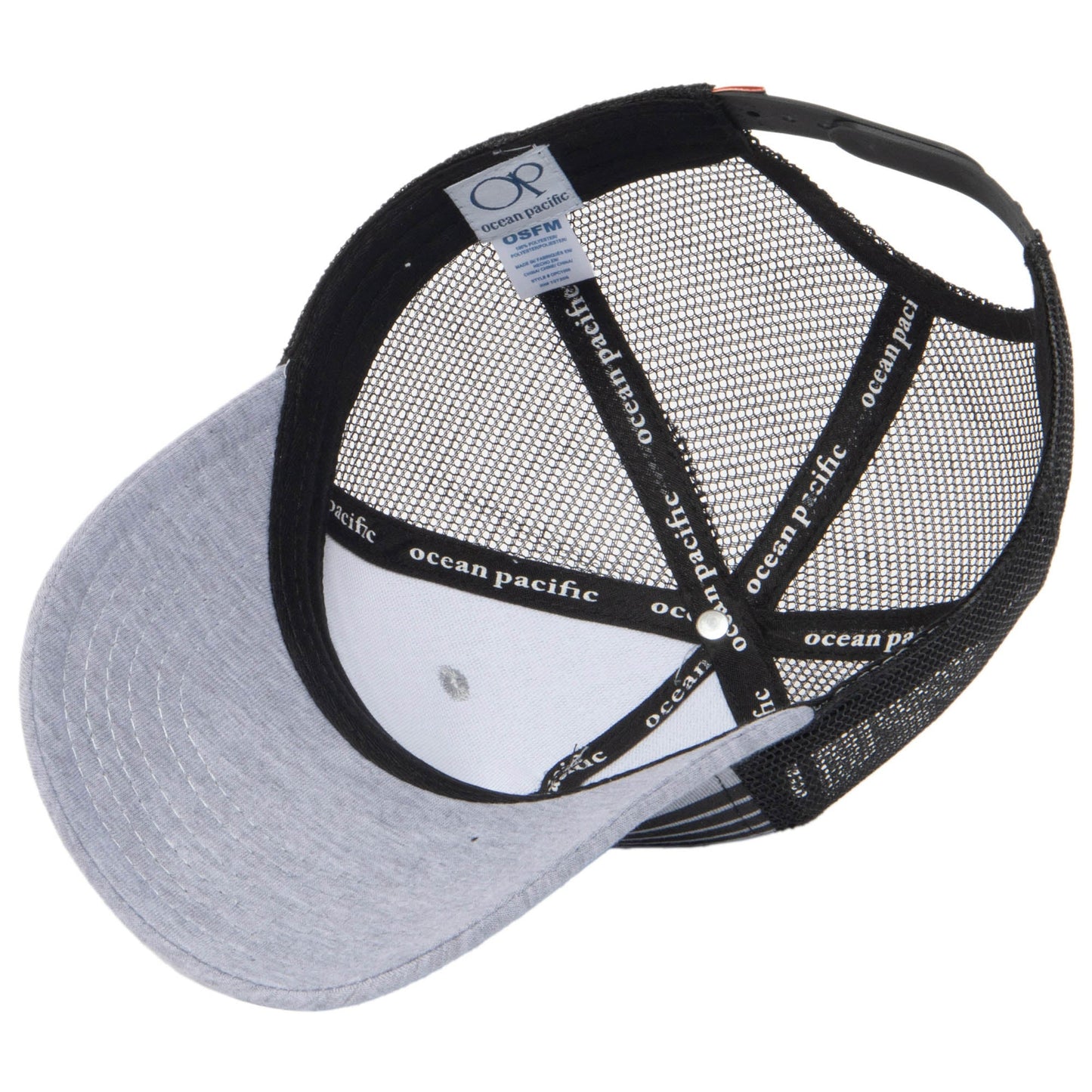 Ocean Pacific - 5 Panel Trucker Hat with Wave Print