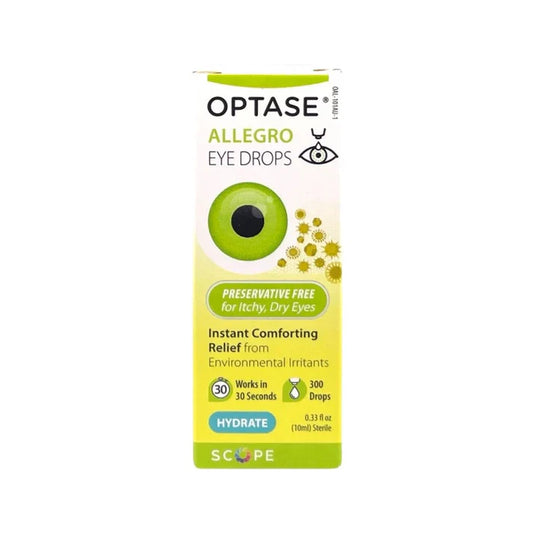 Optase Allegro Eye Drops for Dry Eyes - Eye Drops for Allergies and Eye Itching Symptom Relief - Lub 0.33 Oz
