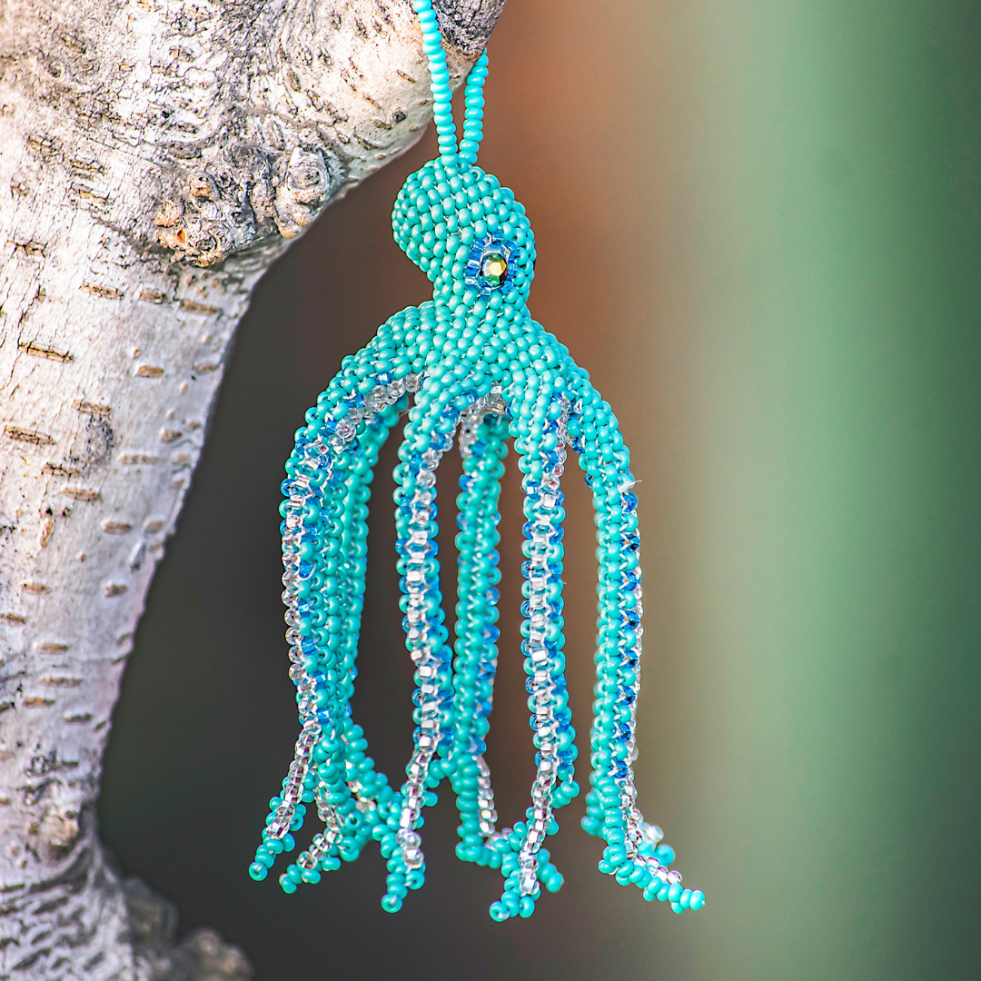 Octopus Seed Bead Ornament - Guatemala - Osadia Concept Store