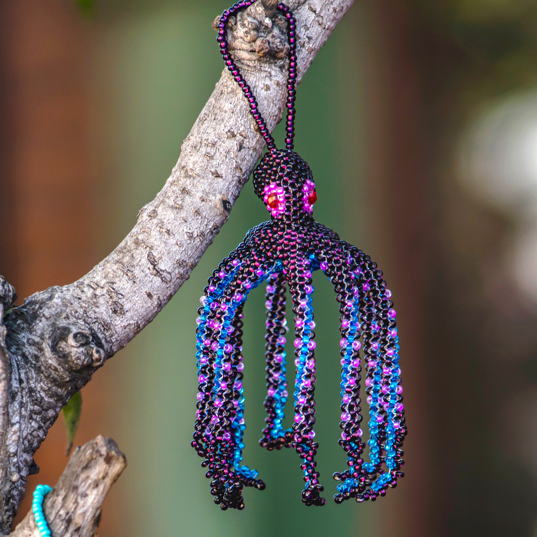 Octopus Seed Bead Ornament - Guatemala - Osadia Concept Store