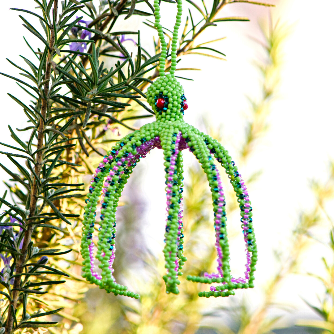 Octopus Seed Bead Ornament - Guatemala - Osadia Concept Store