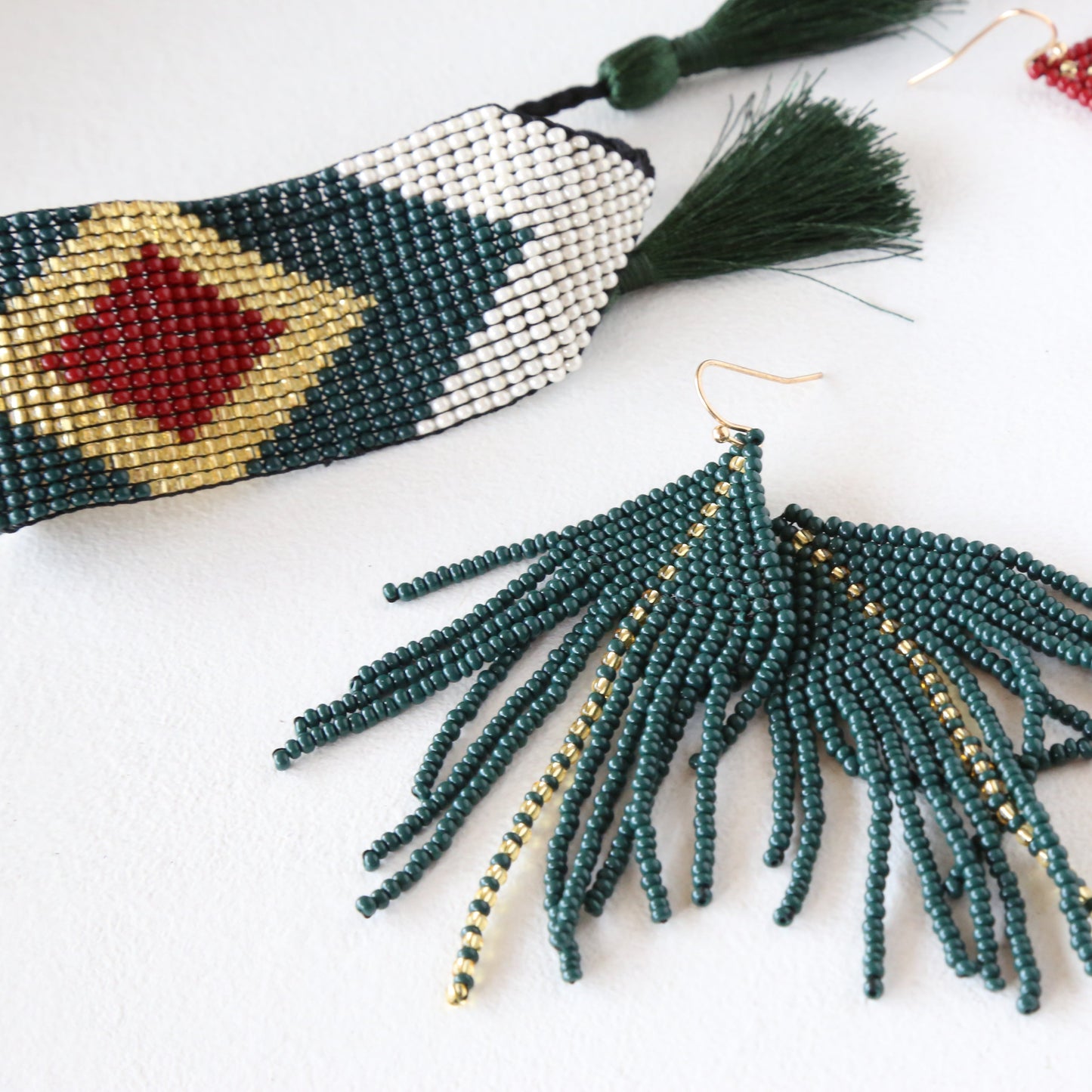Raya Olive Earrings