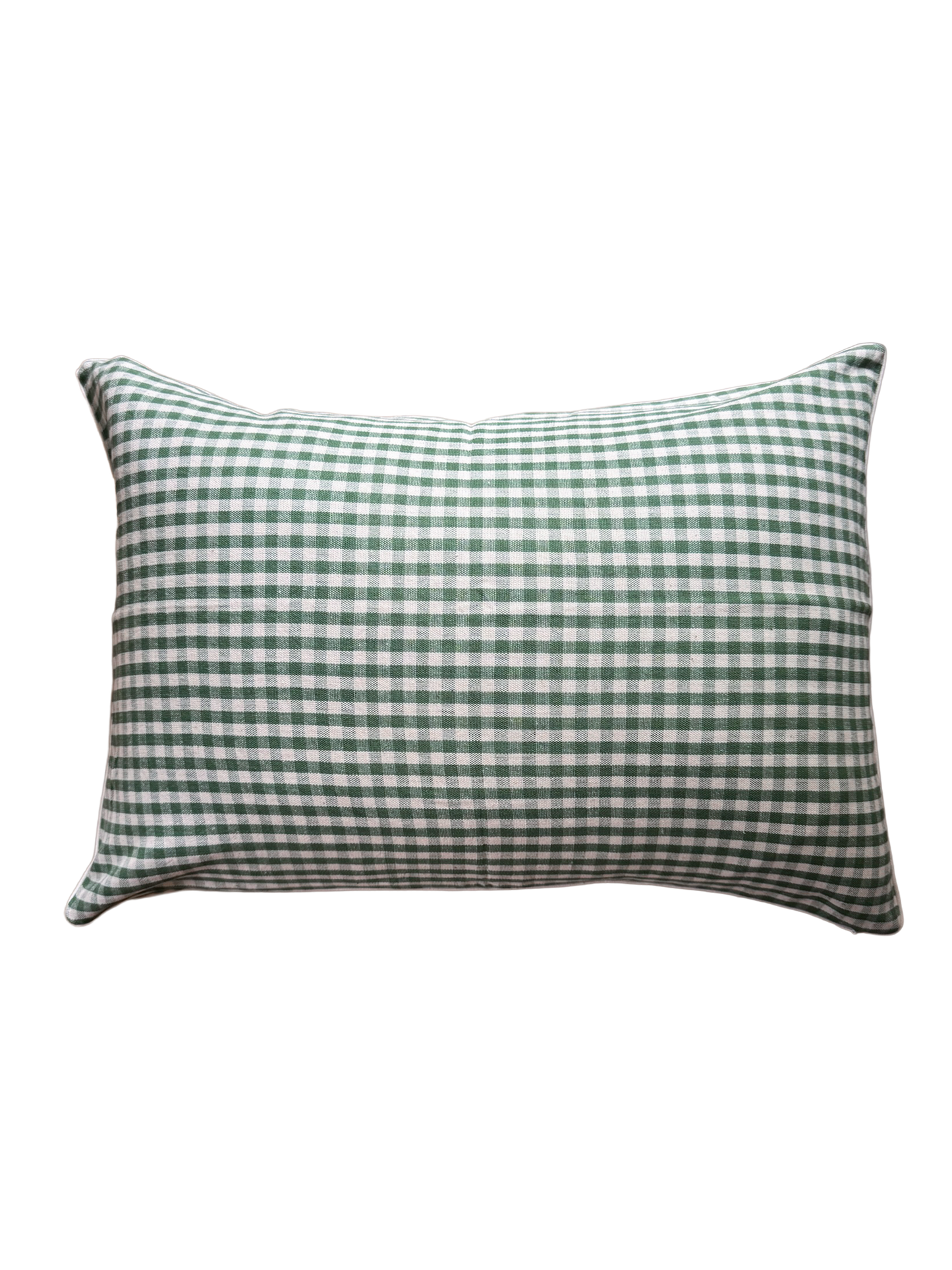 Olive Gingham Pillow Cover