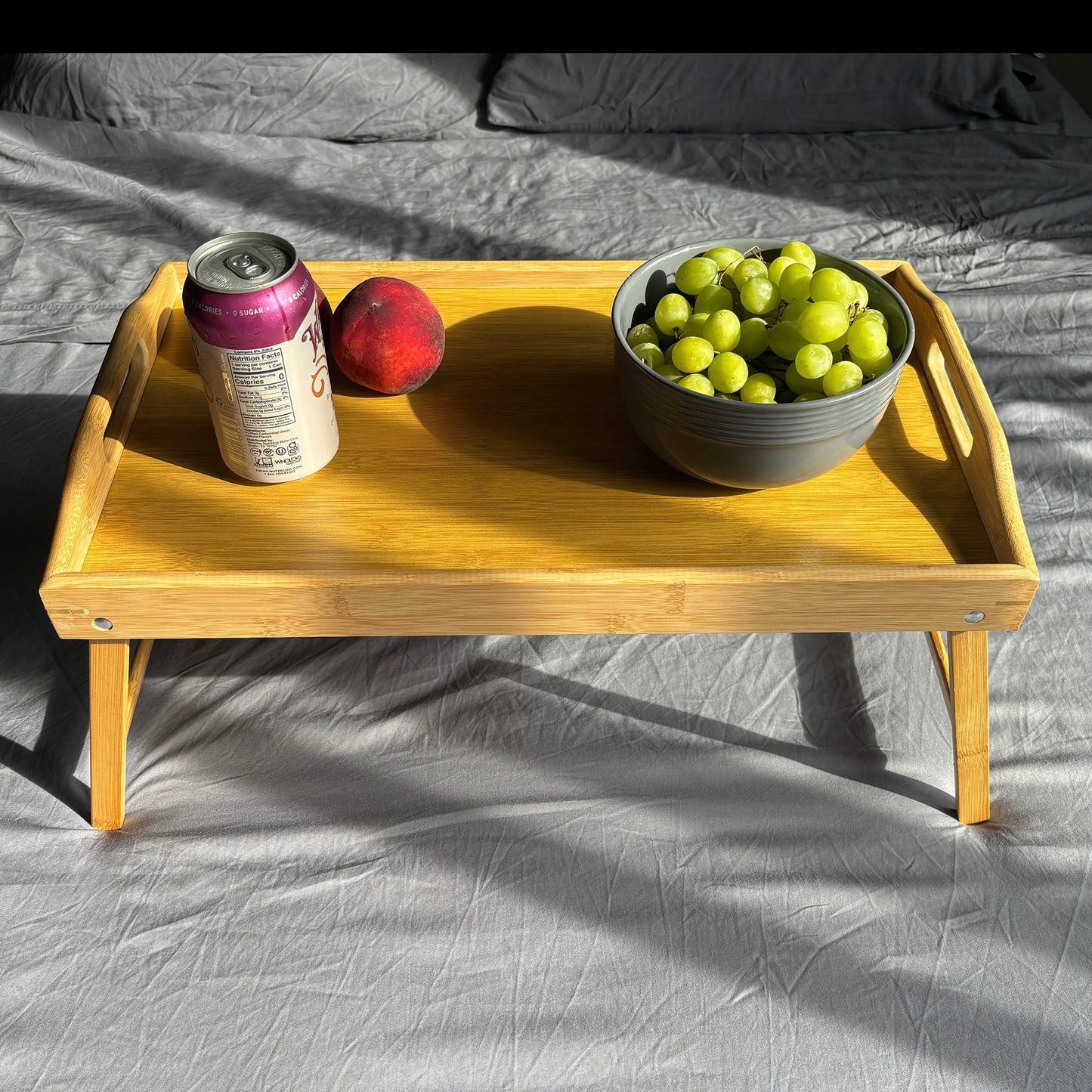 Collapsible Bamboo Bed Tray