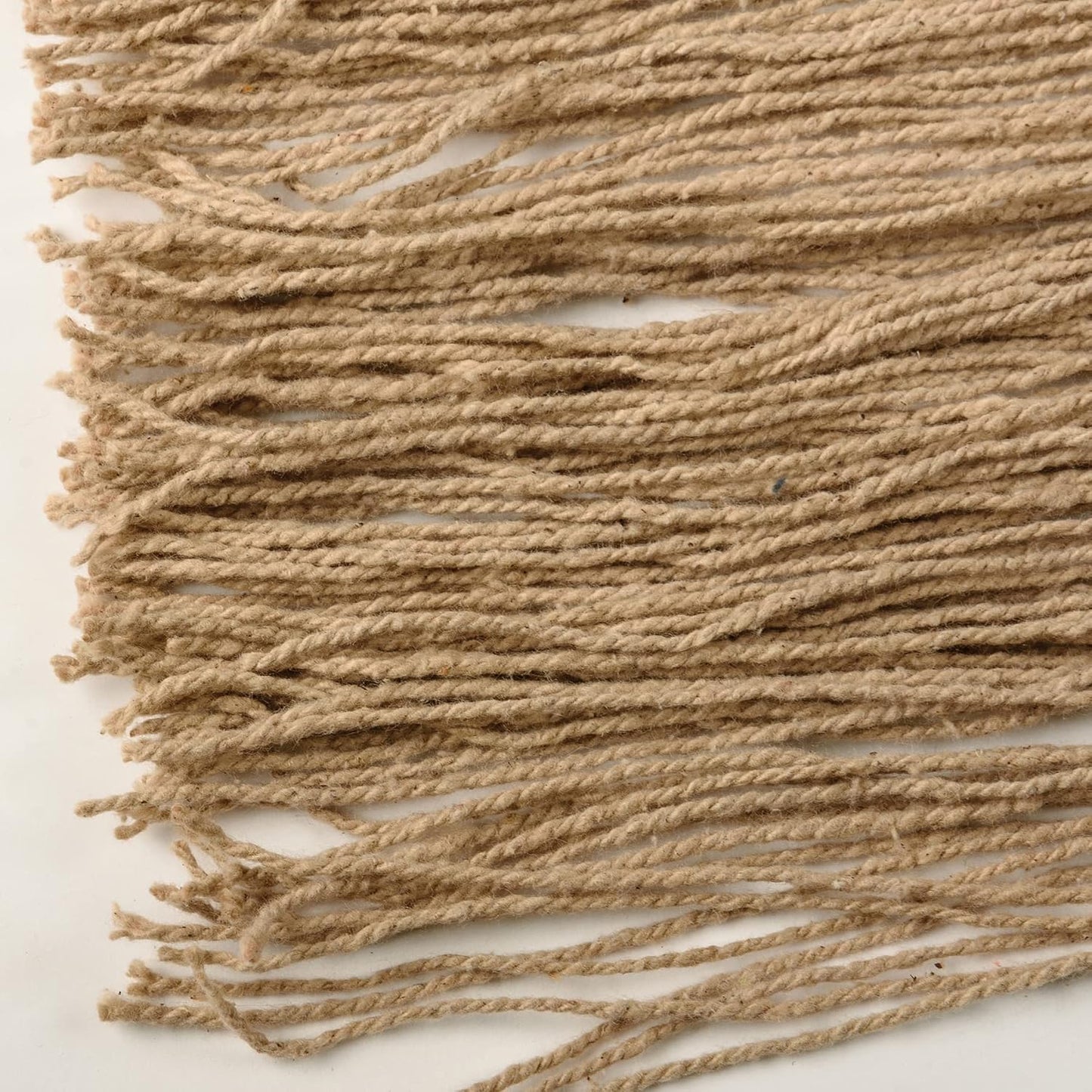 Ophelia Boho Woven Wall Hanging | Cotton Fringe Tapestry with Wooden Rod