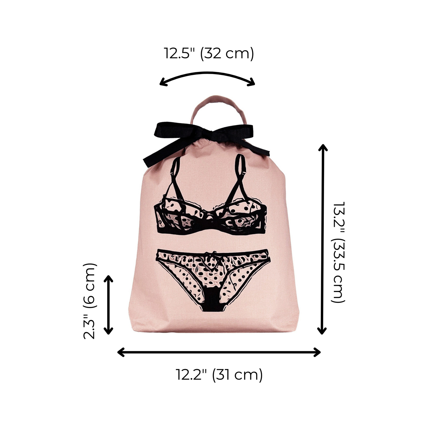Polkadot Lingerie Travel Bag, Pink/Blush - Osadia Concept Store