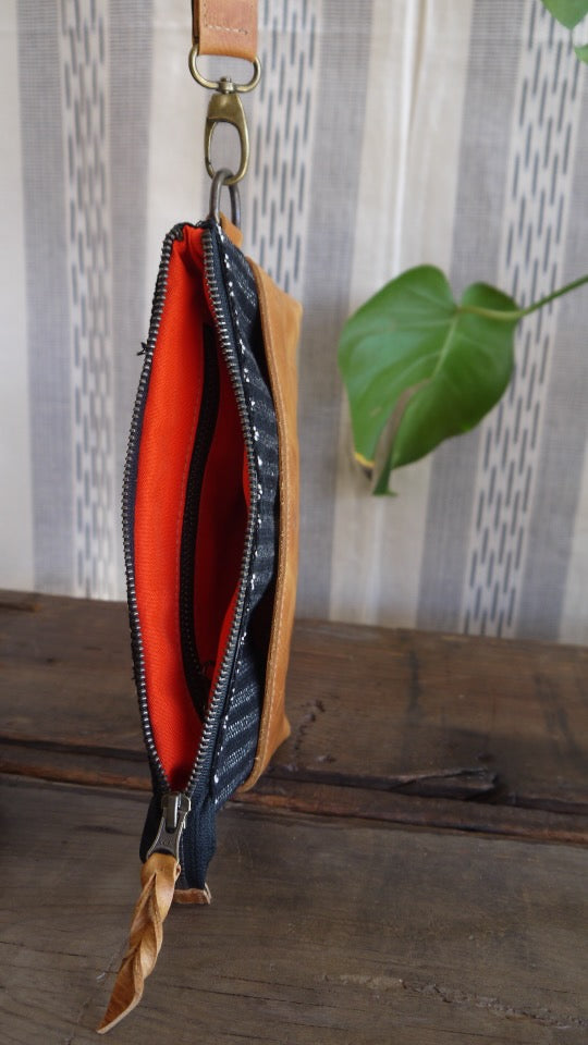 Small Clutch - Tan and Beetlejuice
