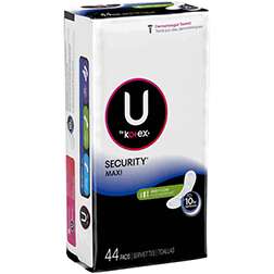 U by Kotex Security Overnight Maxi Pads, Wingless, 28 Count - Osadia Concept Store