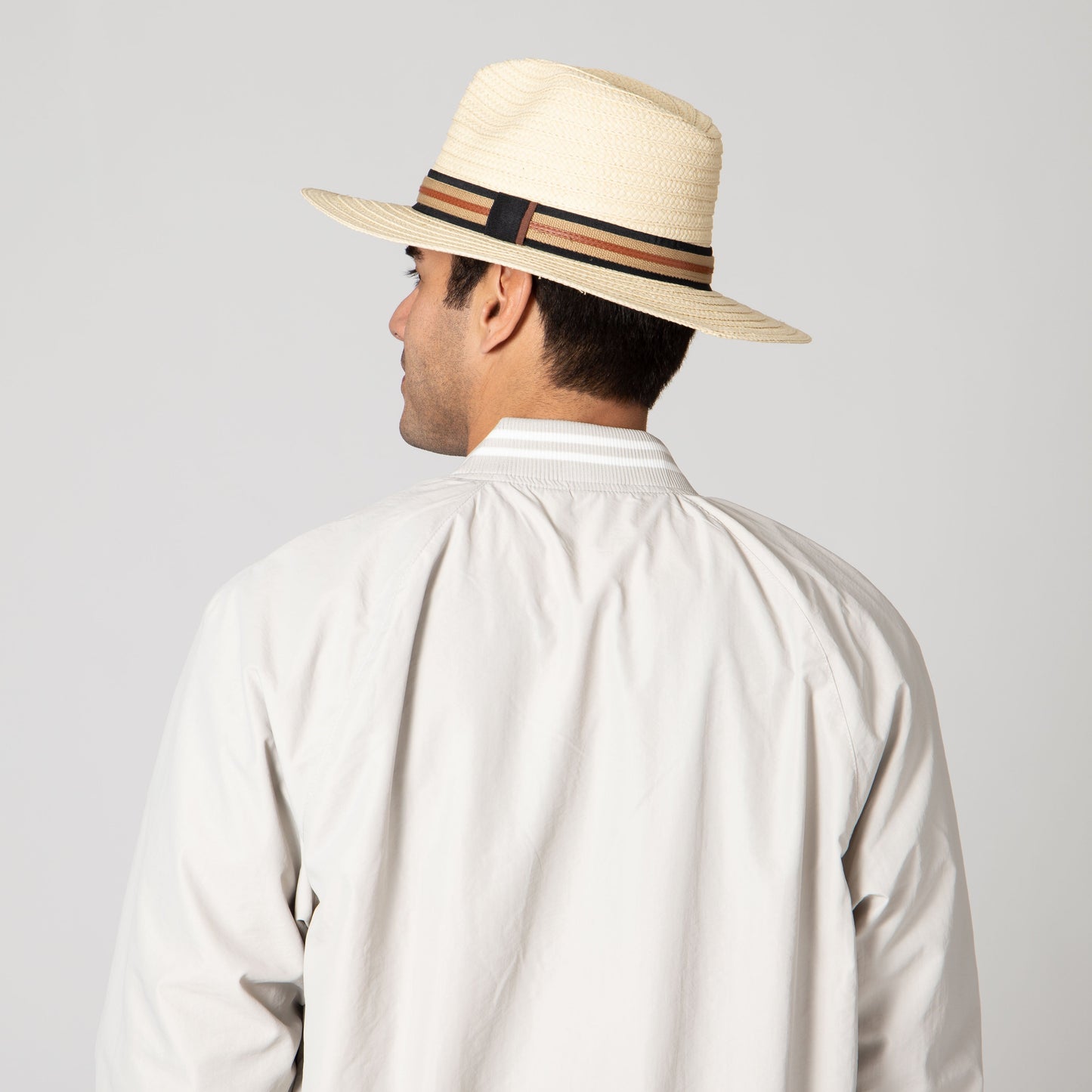 Men's Panama With Layered Webbing & Faux Leather Trim