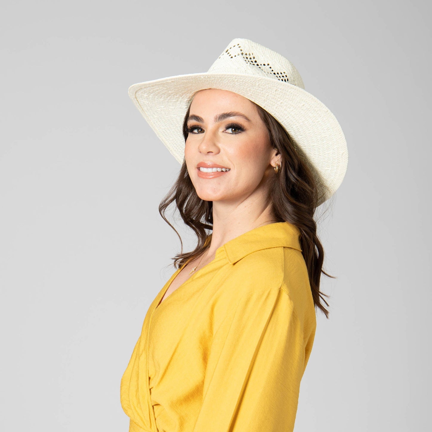 Anytime - Woven Paper Fedora With Beaded Band
