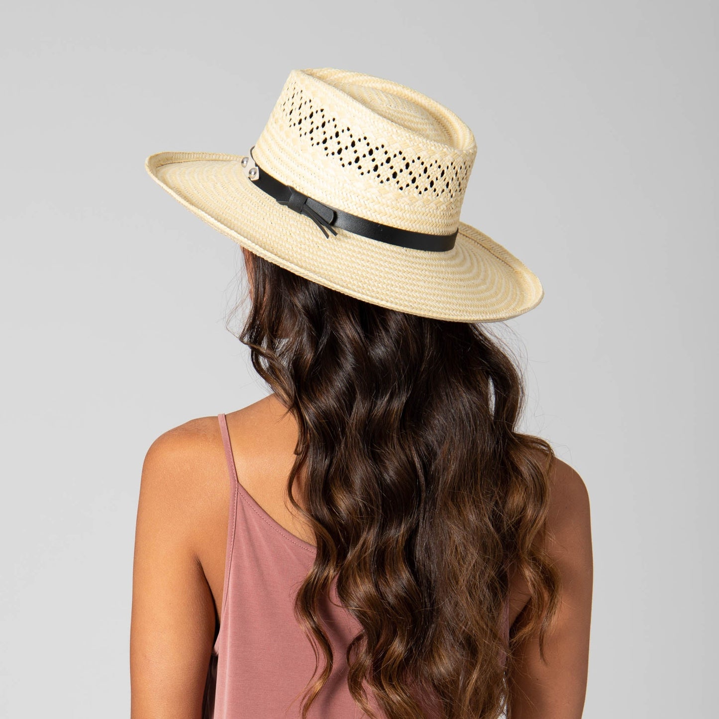 Woven West Women's Woven Paper Gambler with Studded Band