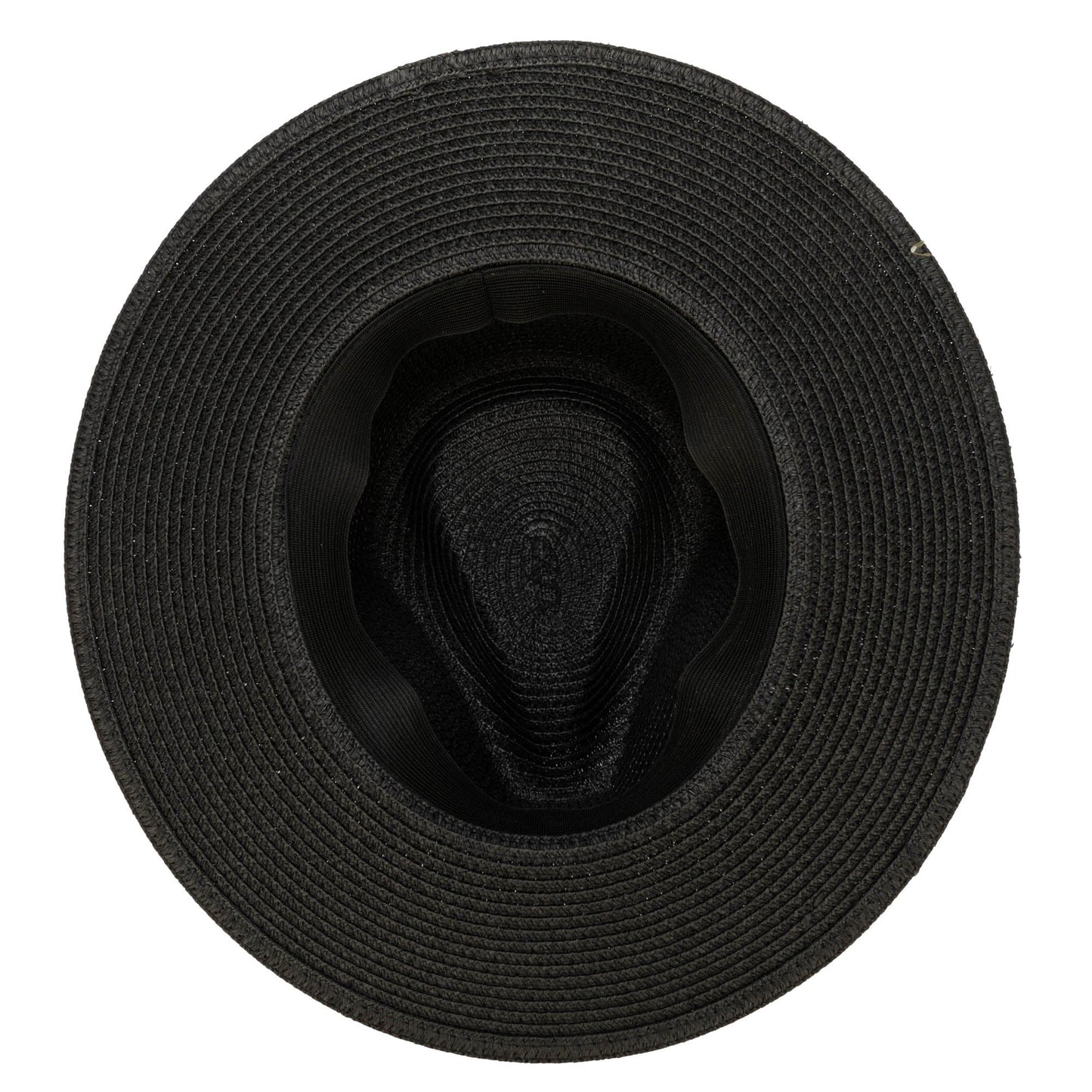 Men's Paperbraid Fedora With Faux Suede Looped Braid