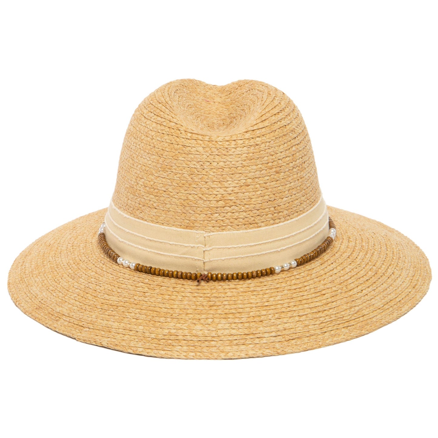Coco - Fedora with Wood Beaded Chain