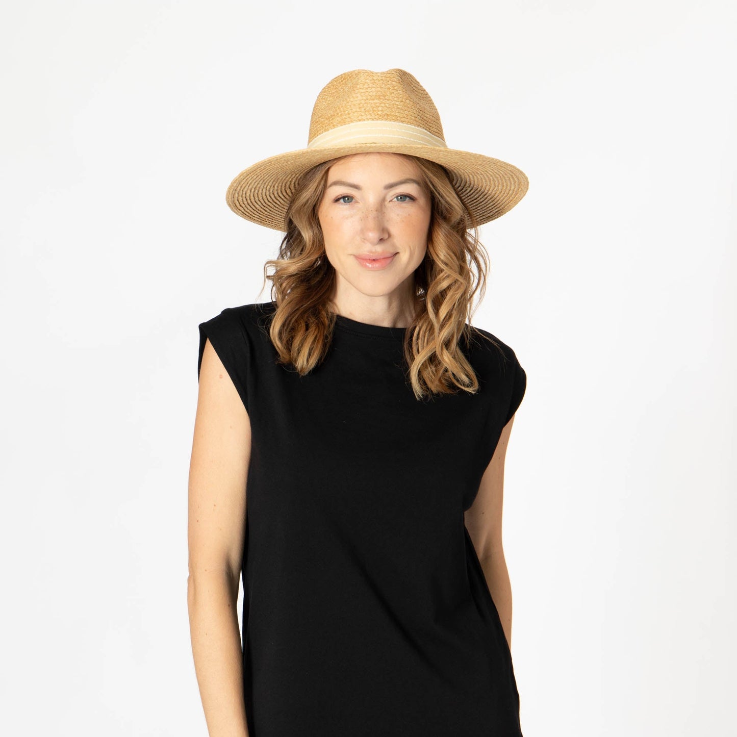 Coco - Fedora with Wood Beaded Chain