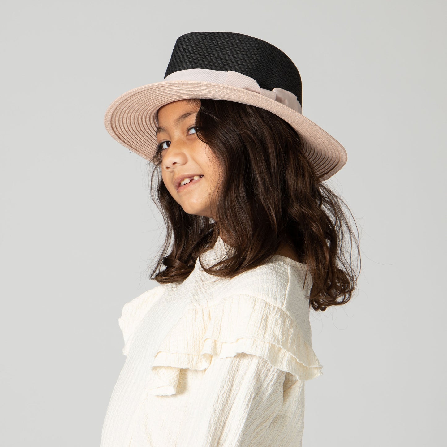 Kid Paper Color Blocked Fedora