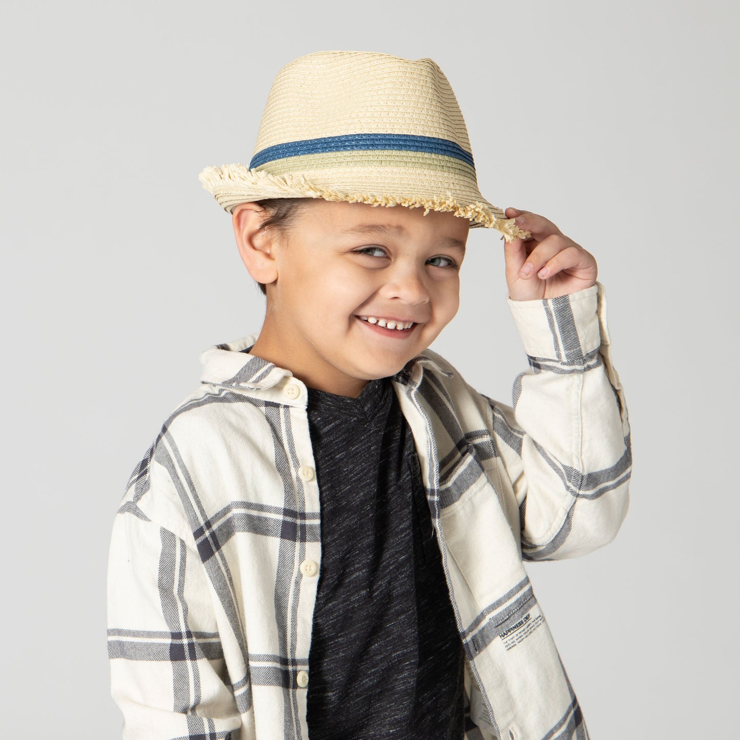 5-7 Year Old Kid Woven Paperbraid Fedora