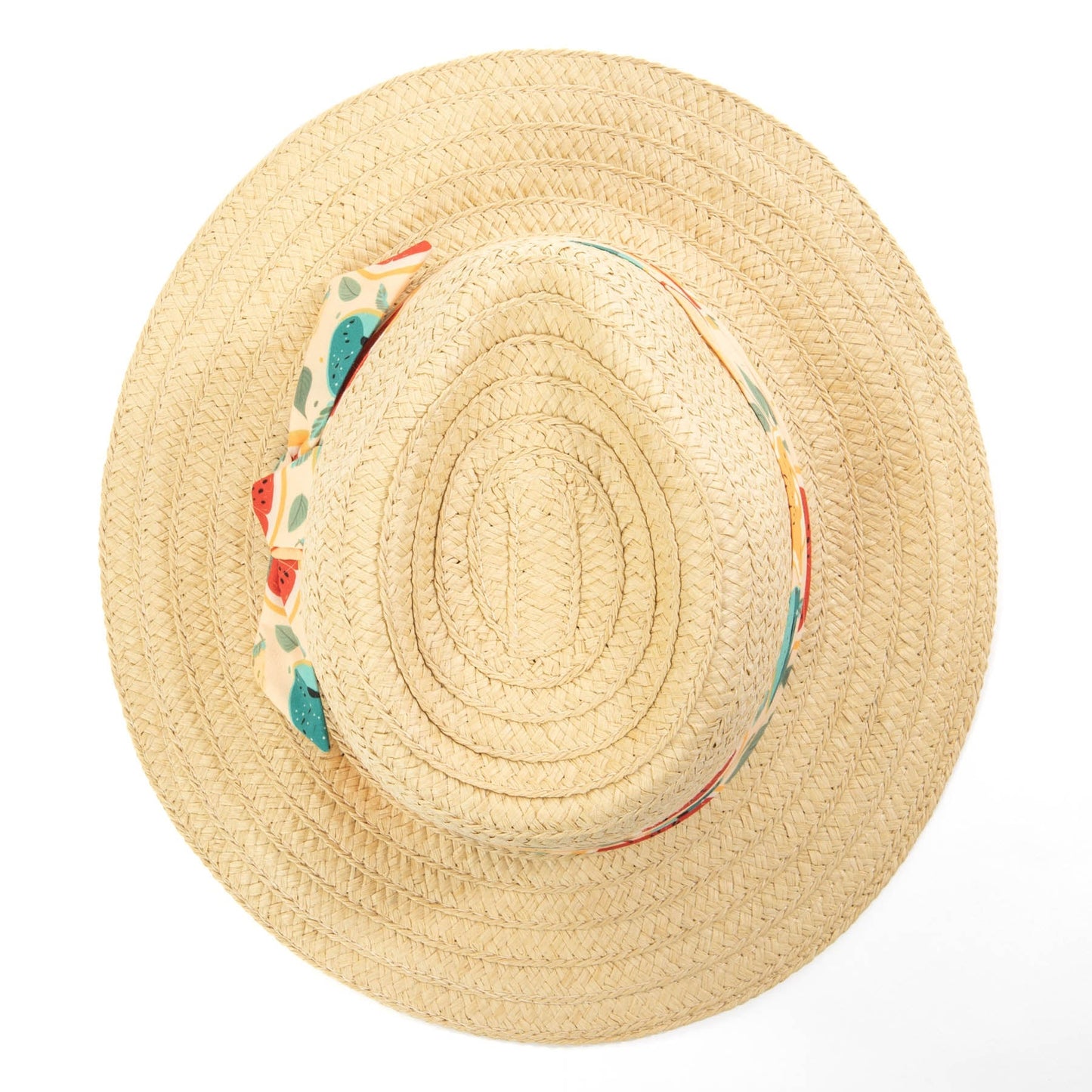 Kids Pinch Crown Fedora with Fruit Printed Band