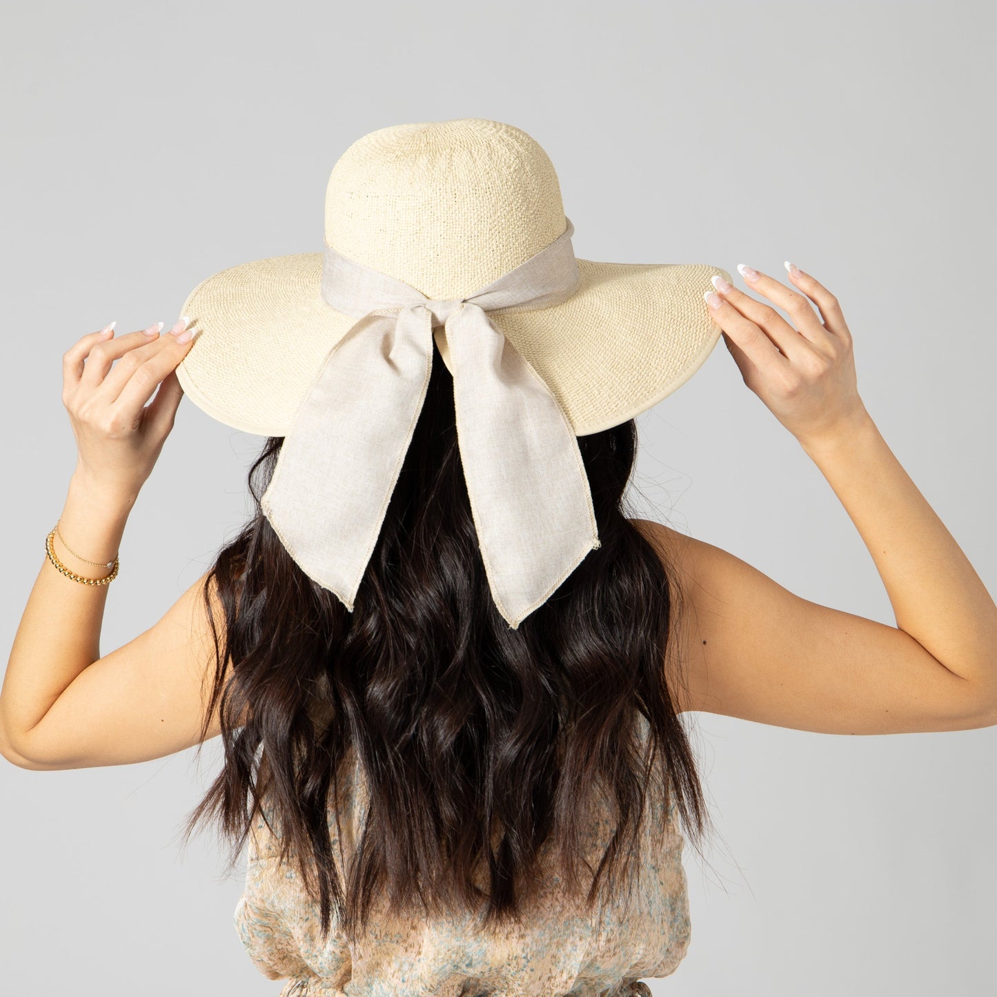 Women's Woven Paper Face Saver w/ Scarf Tie
