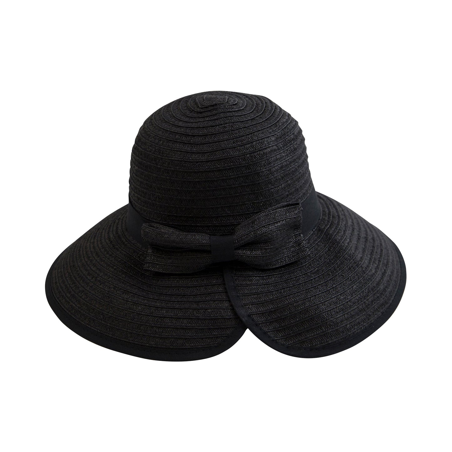 Women's Contrasting Edged Sun Brim Hat with Back Bow