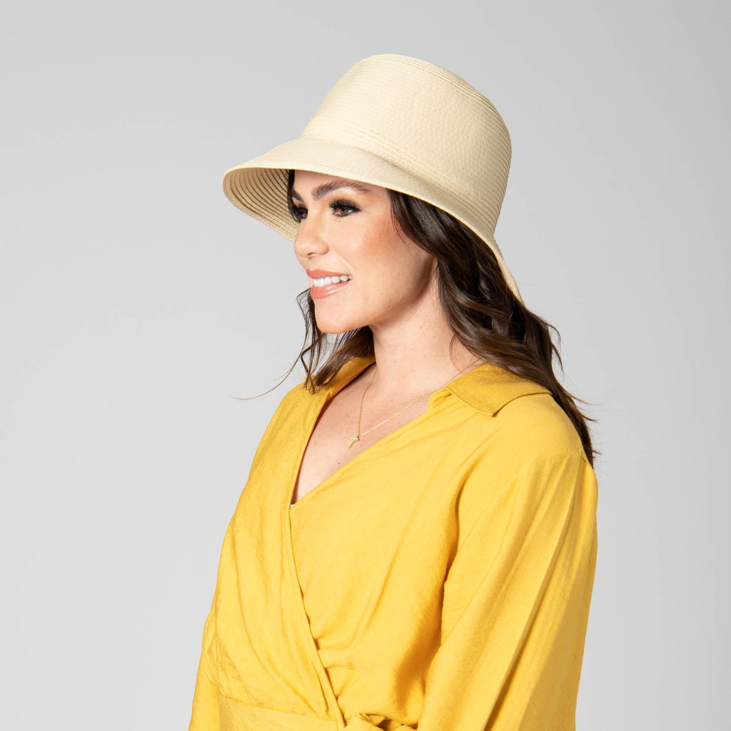 Women's Ribbon & Braided Bucket Hat
