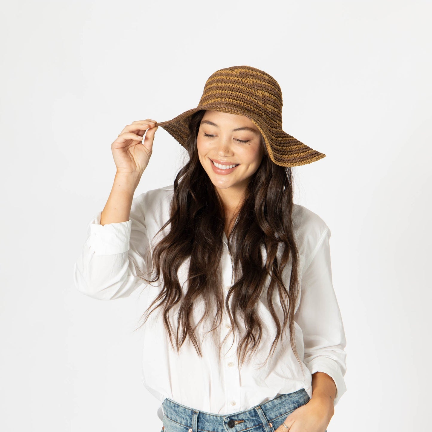 Women's Paper Crochet Space Dye Sun Hat (PBM3021)