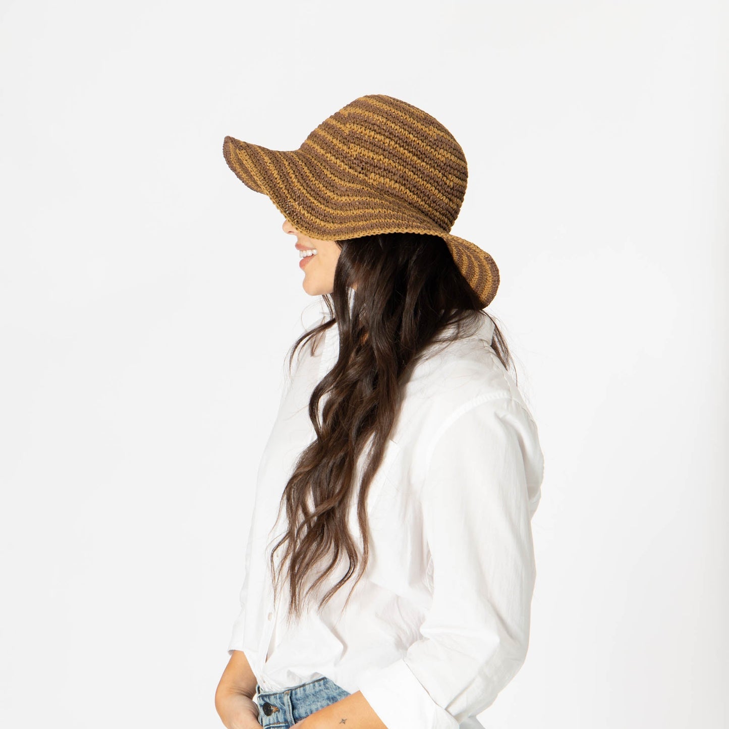 Women's Paper Crochet Space Dye Sun Hat (PBM3021)