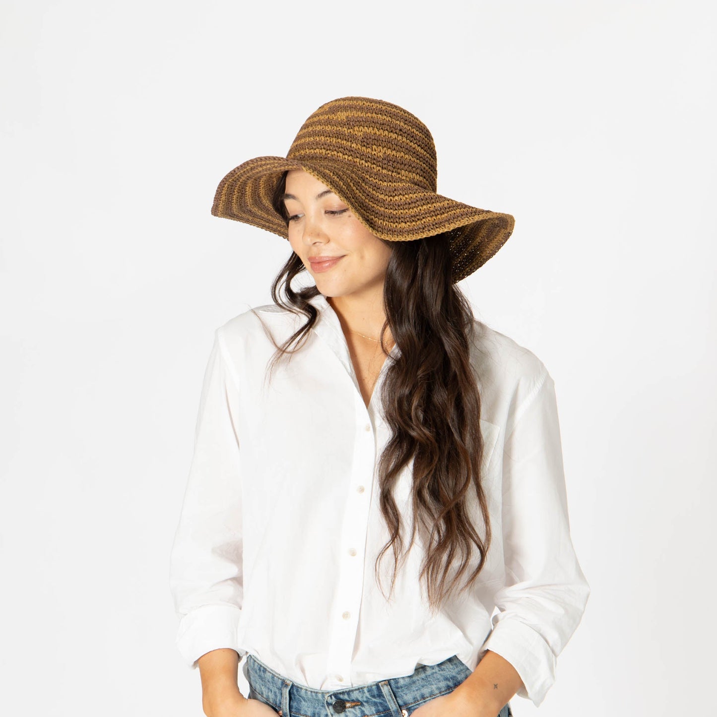 Women's Paper Crochet Space Dye Sun Hat (PBM3021)