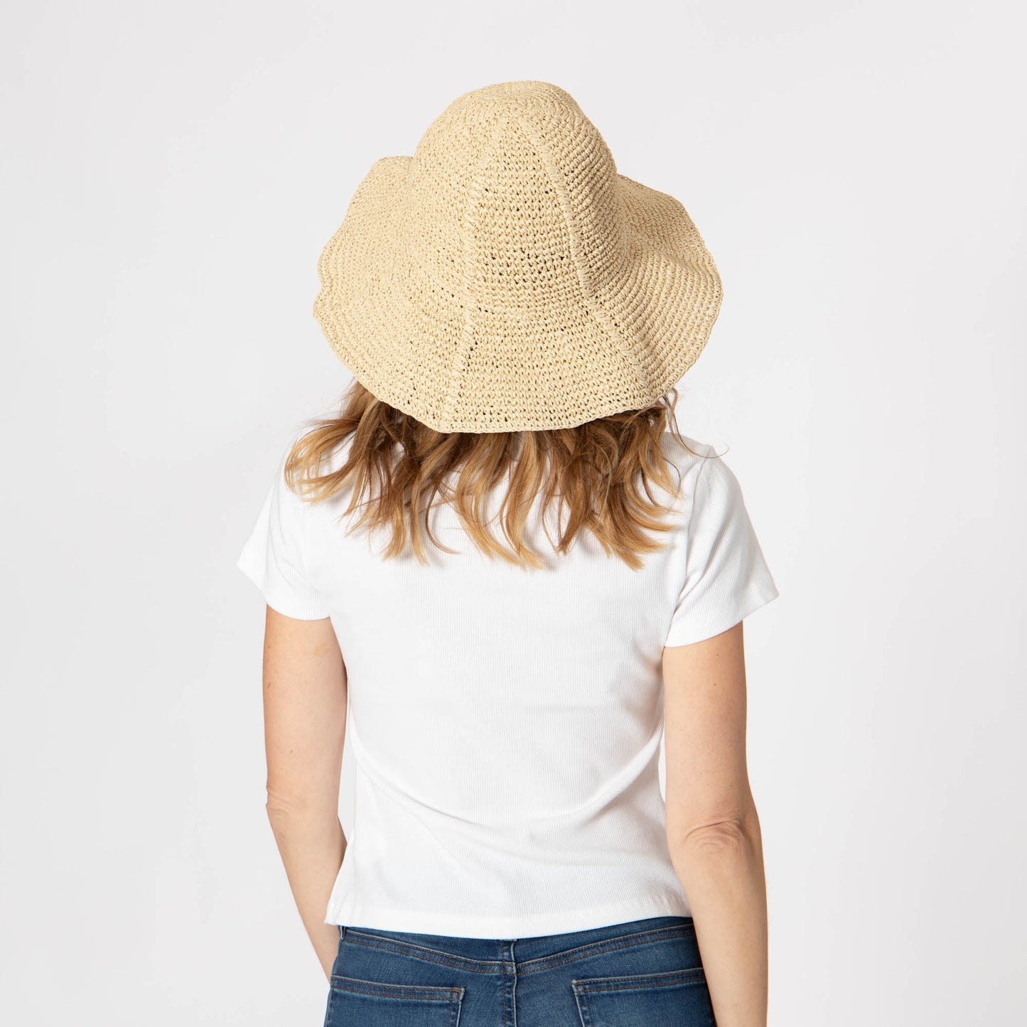 Women's Paper Crochet Floppy Bucket Hat