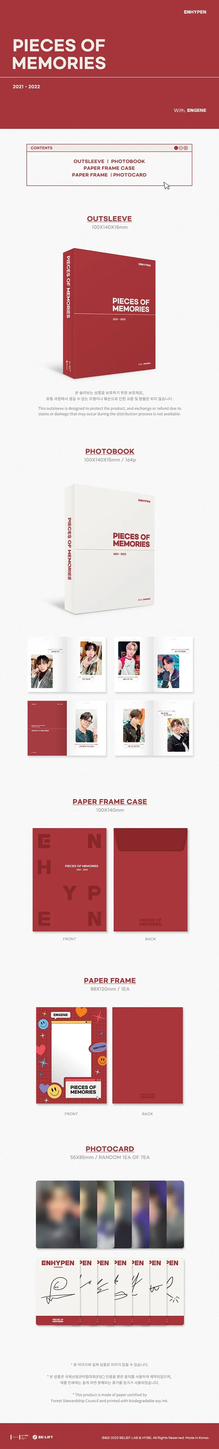 ENHYPEN - Memories Step 2 Digital Code + DVD + Pieces Of Memories [2021-2022] Set