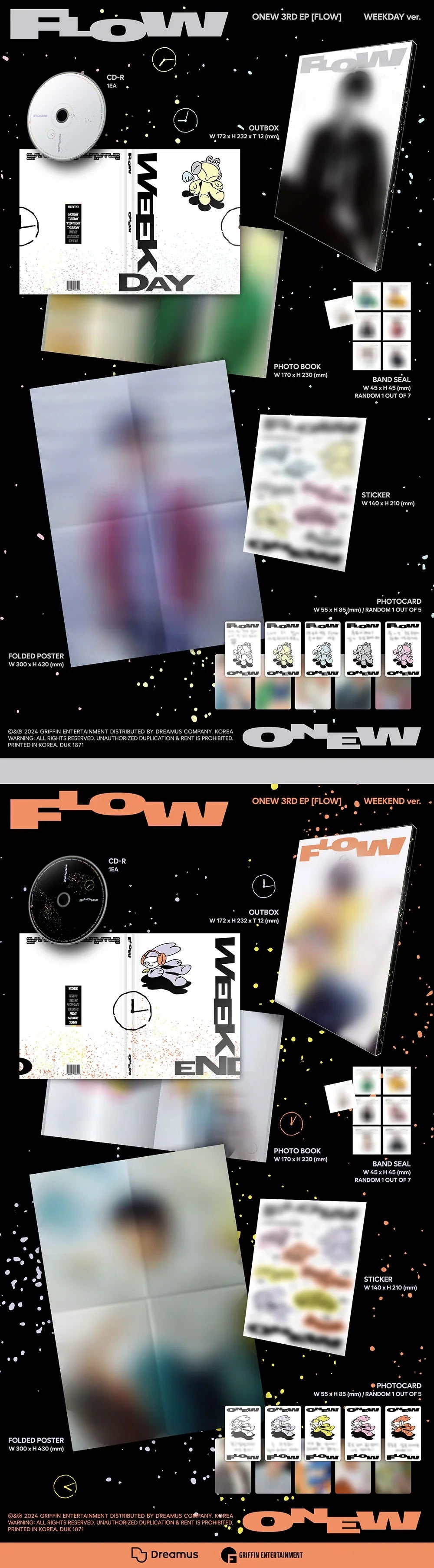 Onew 3rd Mini Album - Flow (Photobook Random)