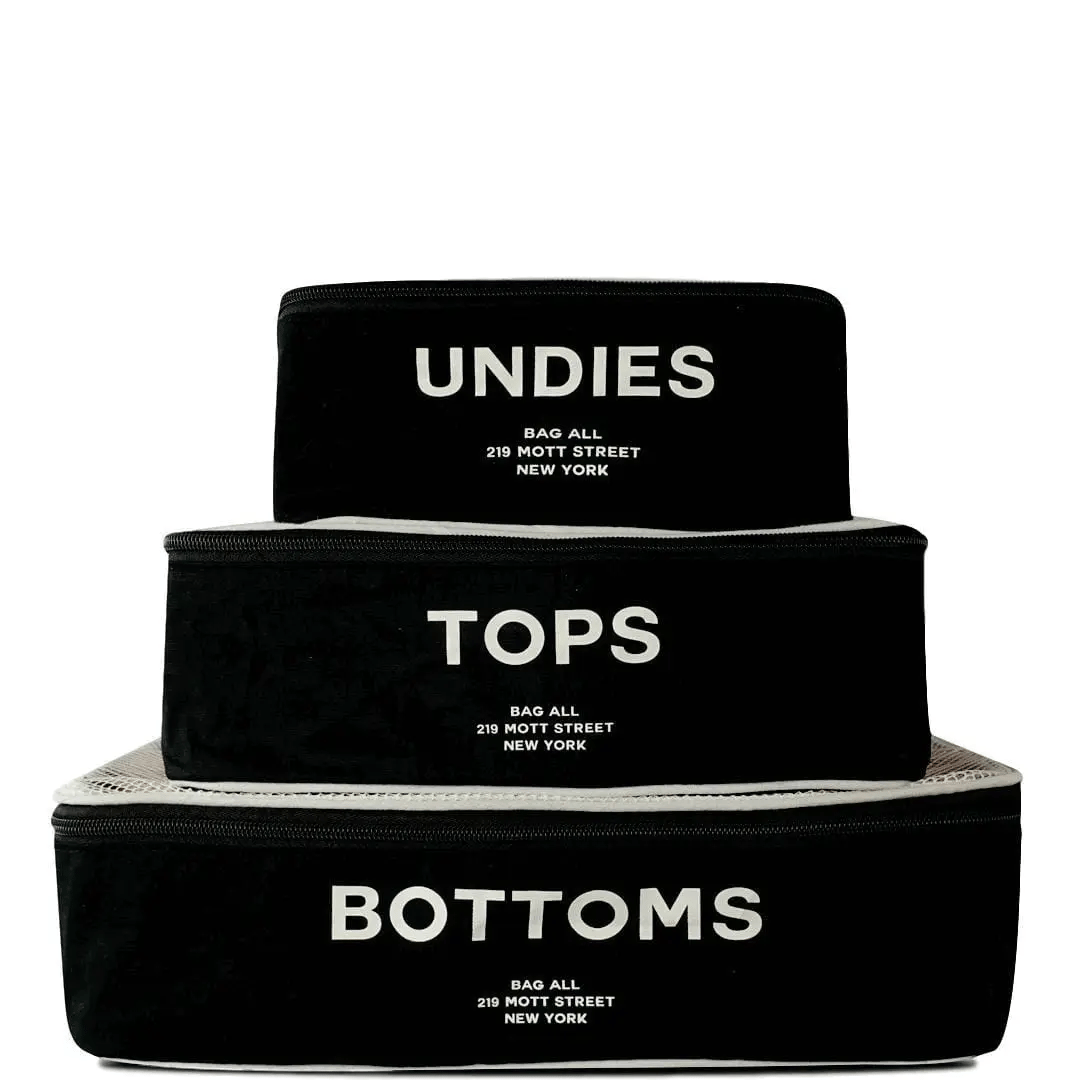Best Packing Cubes, 3-pack Black - Osadia Concept Store