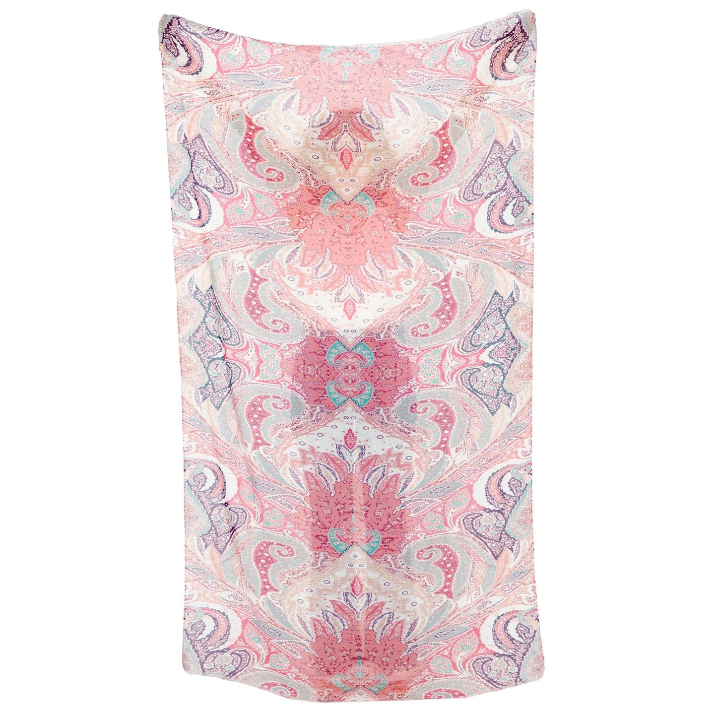 Paisley Fringe Georgette Scarf - Multi