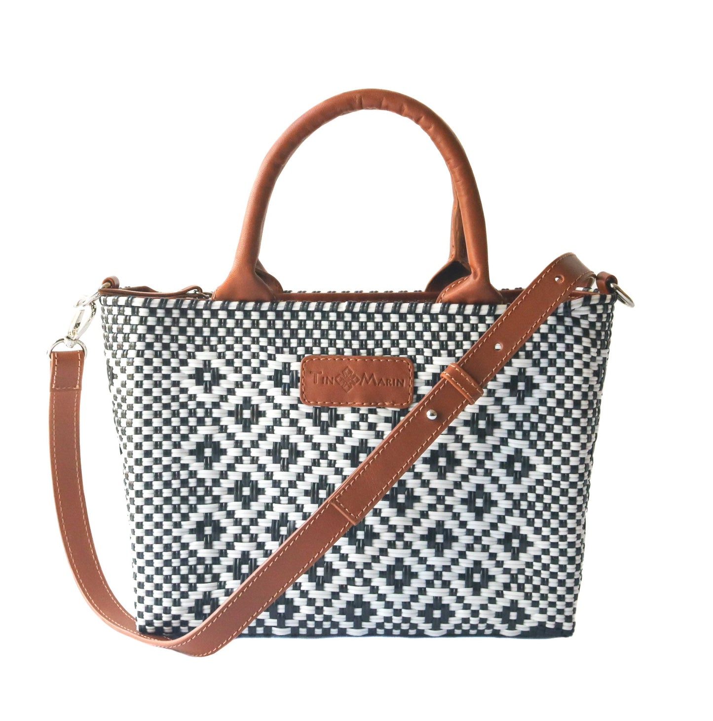 Panda Small Woven Crossbody Bag