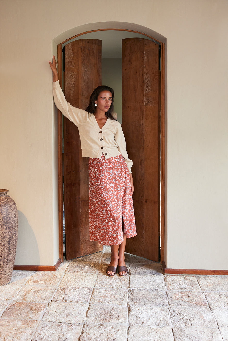 Avery Skirt in Adobe Floral - Osadia Concept Store