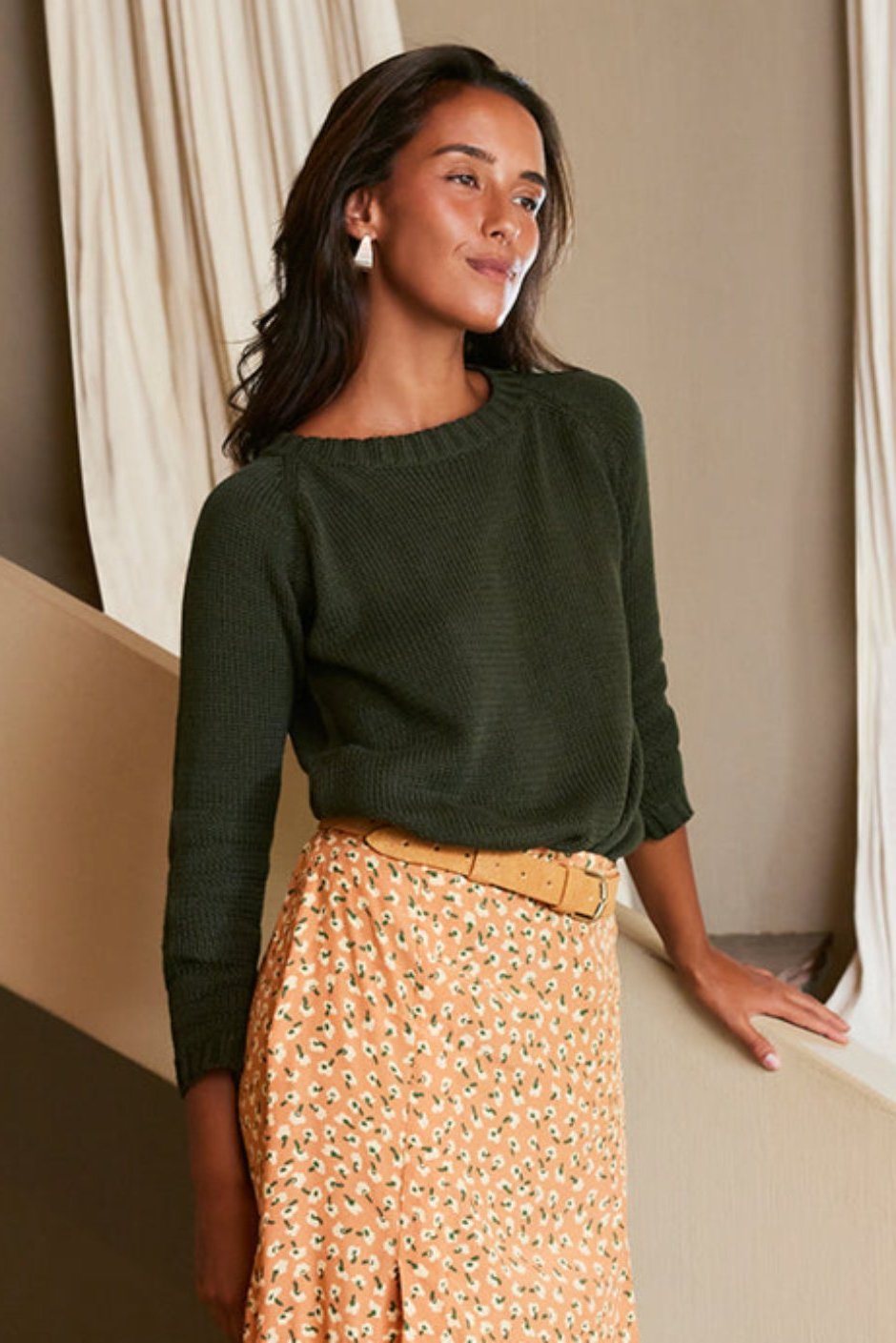 Sloane Crewneck in Forest Green - Osadia Concept Store